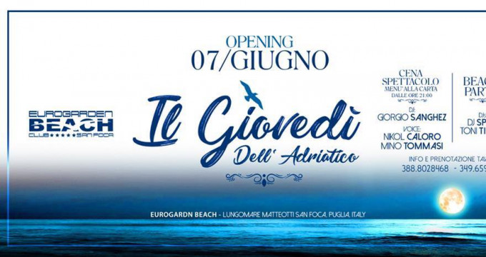 il Giovedì Dell’Adriatico