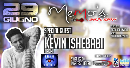 29 Giu Special Guest Kevin from Grande Fratello
