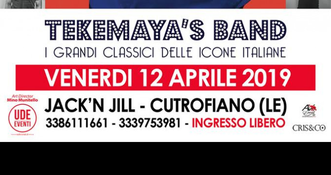 TEKEMAYA’s Live Band Venerdì 12 Aprile al Jack’n Jill