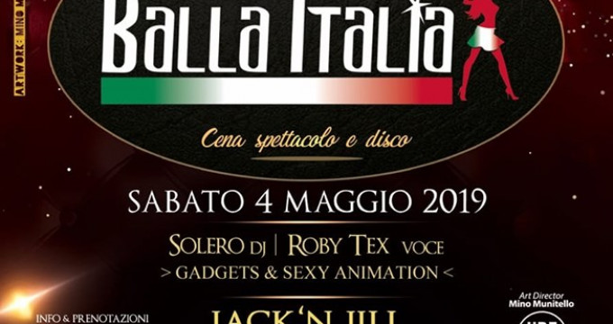 BALLA ITALIA AL JACK SABATO 4 MAGGIO