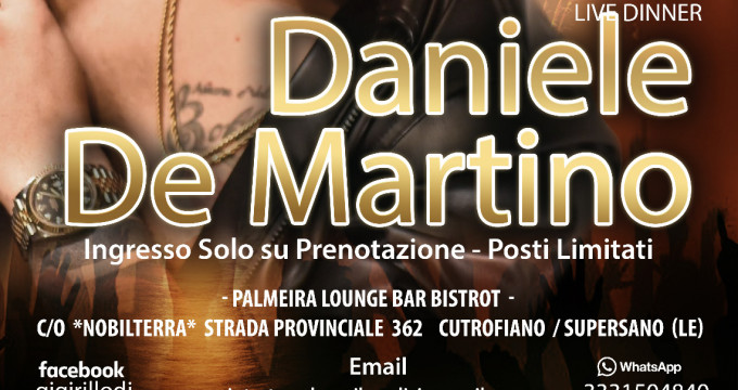 Daniele De Martino Live Dinner