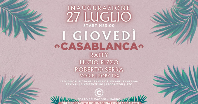 I GIOVEDI CASABLANCA